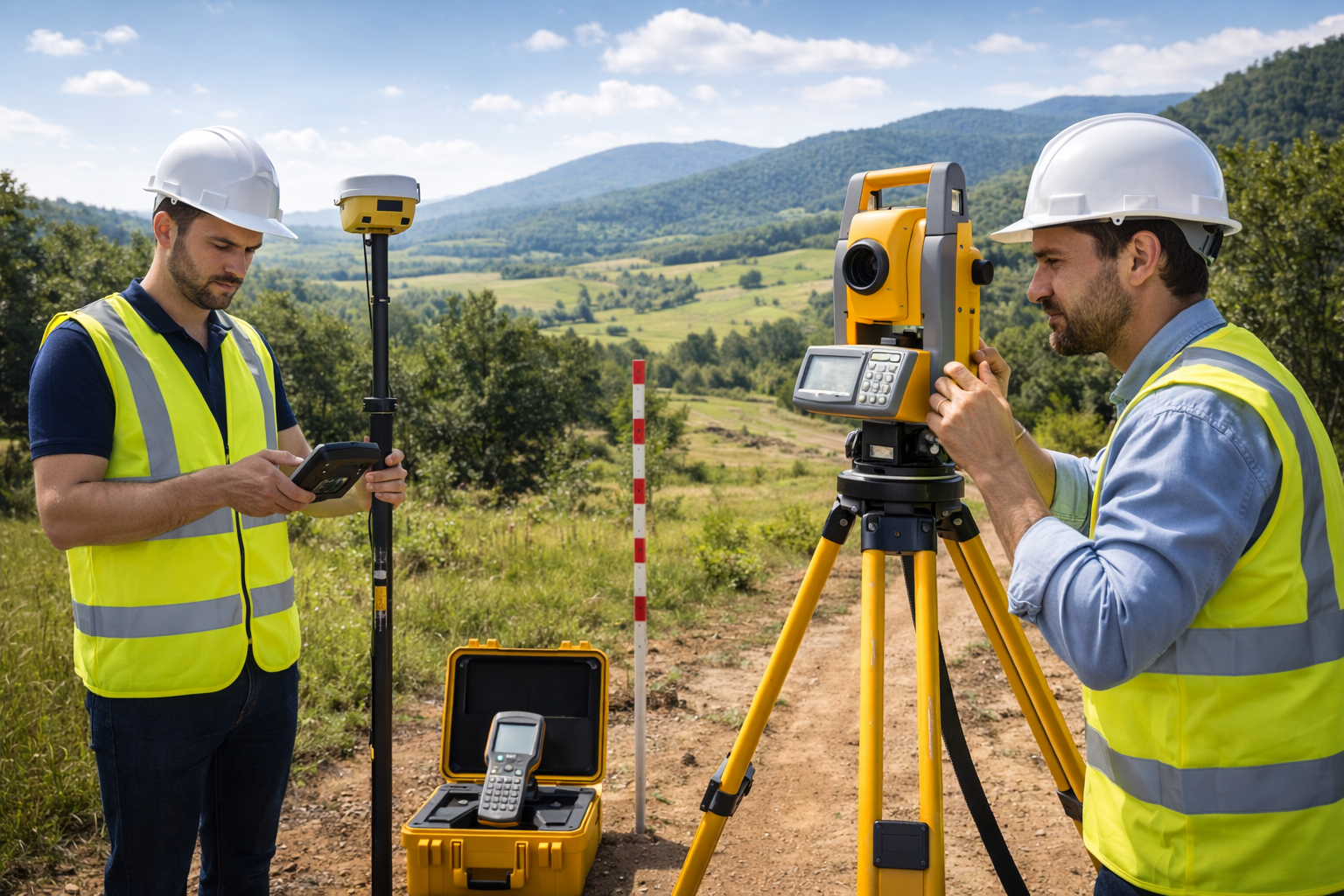 Equipo GPS y estación total